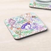 Floral Pattern Bier Onderzetter (Linkerzijde)