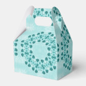 Floral Pattern, Blauwgroen blauw Bedankdoosjes (Achterkant)