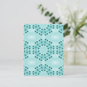 Floral Pattern, Blauwgroen blauw Briefkaart (Staand voorkant)