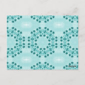 Floral Pattern, Blauwgroen blauw Briefkaart (Achterkant)