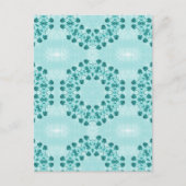 Floral Pattern, Blauwgroen blauw Briefkaart (Voorkant)