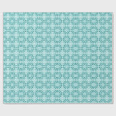 Floral Pattern, Blauwgroen blauw Cadeaupapier (Vlak)