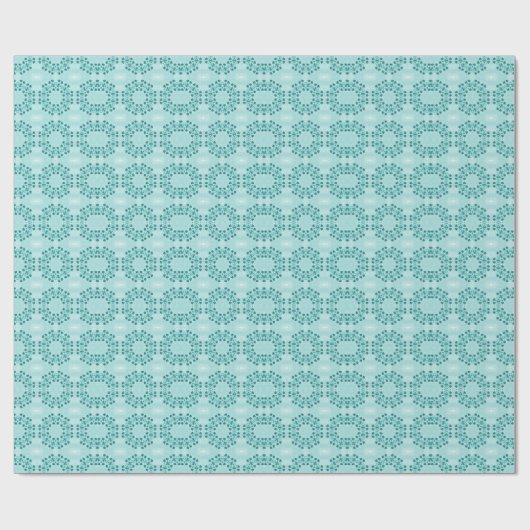 Floral Pattern, Blauwgroen blauw Cadeaupapier (Vlak)