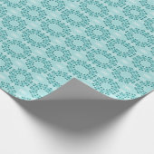 Floral Pattern, Blauwgroen blauw Cadeaupapier (Hoek)