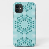 Floral Pattern, Blauwgroen blauw Case-Mate iPhone Case (Achterkant)
