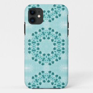 Floral Pattern, Blauwgroen blauw Case-Mate iPhone Case
