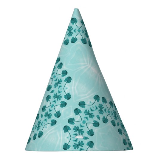 Floral Pattern, Blauwgroen blauw Feesthoedjes (Rechts)