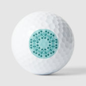 Floral Pattern, Blauwgroen blauw Golfballen (Voorkant)
