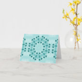 Floral Pattern, Blauwgroen blauw Kaart (Gele Bloem)