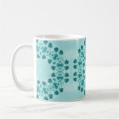 Floral Pattern, Blauwgroen blauw Koffiemok (Links)