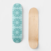 Floral Pattern, Blauwgroen blauw Persoonlijk Skateboard (Voorkant)