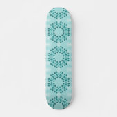 Floral Pattern, Blauwgroen blauw Persoonlijk Skateboard (Voorkant)
