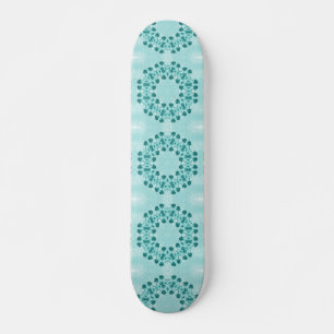 Floral Pattern, Blauwgroen blauw Persoonlijk Skateboard