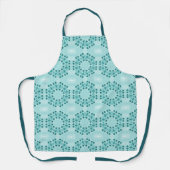 Floral Pattern, Blauwgroen blauw Schort (Voorkant)