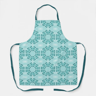 Floral Pattern, Blauwgroen blauw Schort