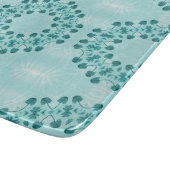 Floral Pattern, Blauwgroen blauw Snijplank (Hoek)