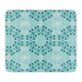 Floral Pattern, Blauwgroen blauw Snijplank (Voorkant)