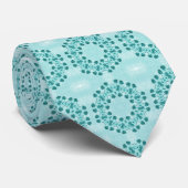 Floral Pattern, Blauwgroen blauw Stropdas (Opgerold)