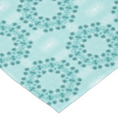 Floral Pattern, Blauwgroen blauw Tafelkleed (Gekanteld)