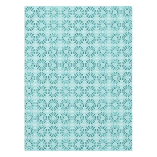 Floral Pattern, Blauwgroen blauw Tafelkleed (Voorkant)