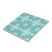 Floral Pattern, Blauwgroen blauw Tegeltje (Zijkant)