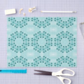 Floral Pattern, Blauwgroen blauw Tissuepapier (Craft)