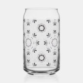 Floral Pattern Blikvorm Glas (Links)