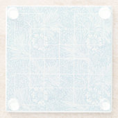Floral Pattern Blue and White Glazen Onderzetter (Achterkant)