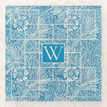  Floral Pattern Blue en White