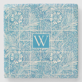  Floral Pattern Blue en White Stenen Onderzetter