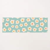 Floral Pattern Blue Fitness Yoga Mat (Voorkant (horizontaal))