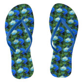 Floral Pattern Blue Hydrangea Teenslippers (Voetbed)