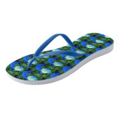 Floral Pattern Blue Hydrangea Teenslippers (Schuin)