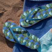 Floral Pattern Blue Hydrangea Teenslippers