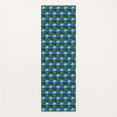 Floral Pattern Blue Hydrangea Yogamat (Voorkant)