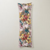 Floral Pattern Body Pillow Lichaamskussen (Achterkant (Verticaal))