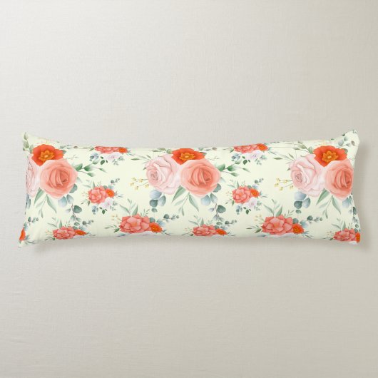 Floral Pattern Body Pillow Lichaamskussen (Voorkant)