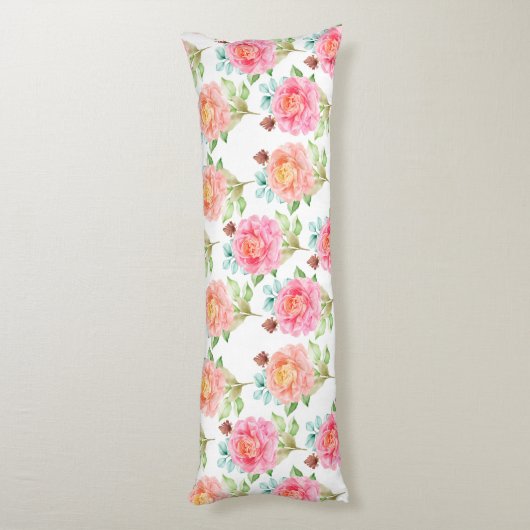 Floral Pattern Body Pillow Lichaamskussen (Achterkant (Verticaal))