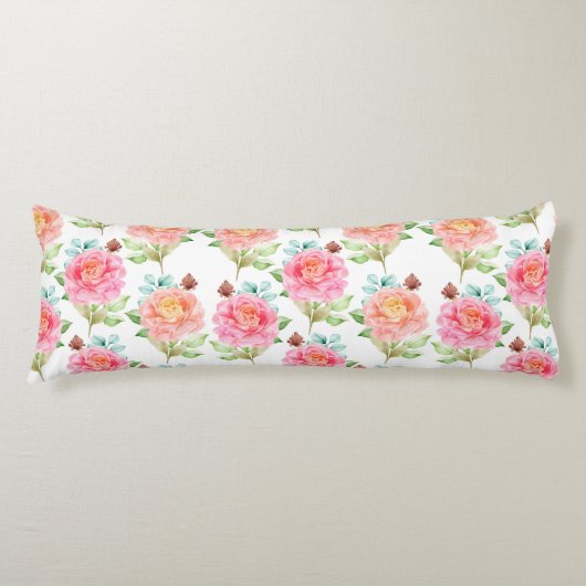 Floral Pattern Body Pillow Lichaamskussen (Voorkant)