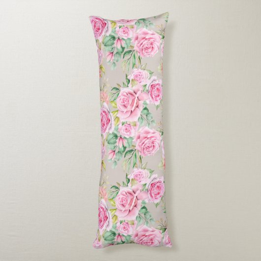 Floral Pattern Body Pillow Lichaamskussen (Achterkant (Verticaal))