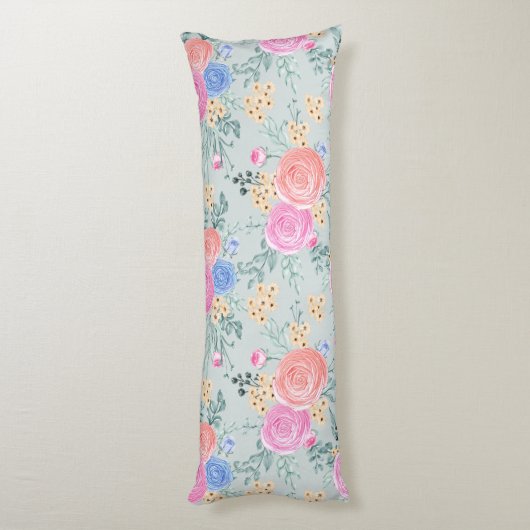 Floral Pattern Body Pillow Lichaamskussen (Achterkant (Verticaal))
