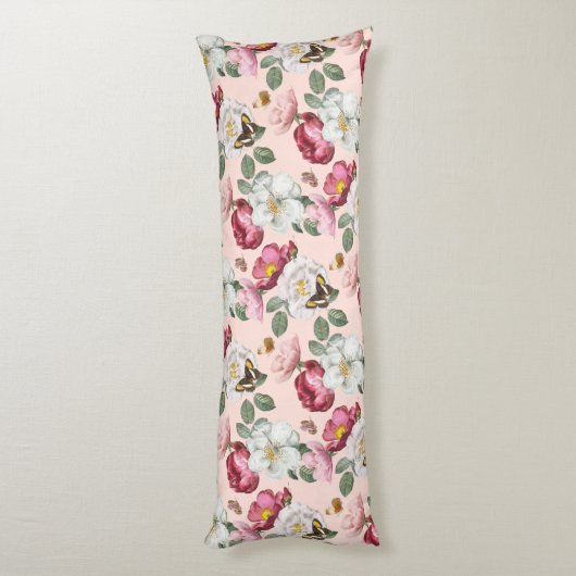 Floral Pattern Body Pillow Lichaamskussen (Achterkant (Verticaal))