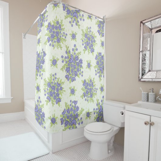 Floral Pattern Botanical Boho Douchegordijn (In situ)