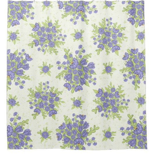 Floral Pattern Botanical Boho Douchegordijn (Voorkant)