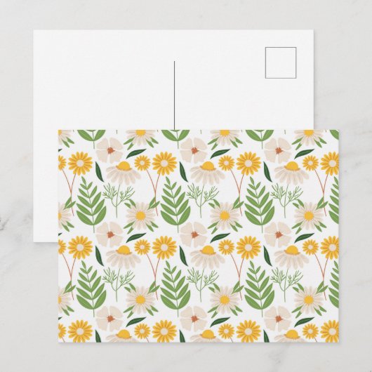 Floral Pattern Briefkaart (Voorkant / Achterkant)