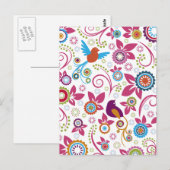 Floral Pattern Briefkaart (Voorkant / Achterkant)