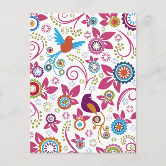 Floral Pattern Briefkaart (Voorkant)