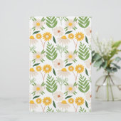 Floral Pattern Briefpapier (Staand voorkant)