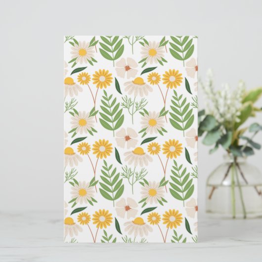 Floral Pattern Briefpapier (Staand voorkant)