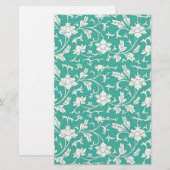 Floral Pattern Briefpapier (Voorkant / Achterkant)